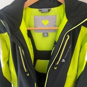 Obermeyer Black, Neon Green Kids Ski jacket